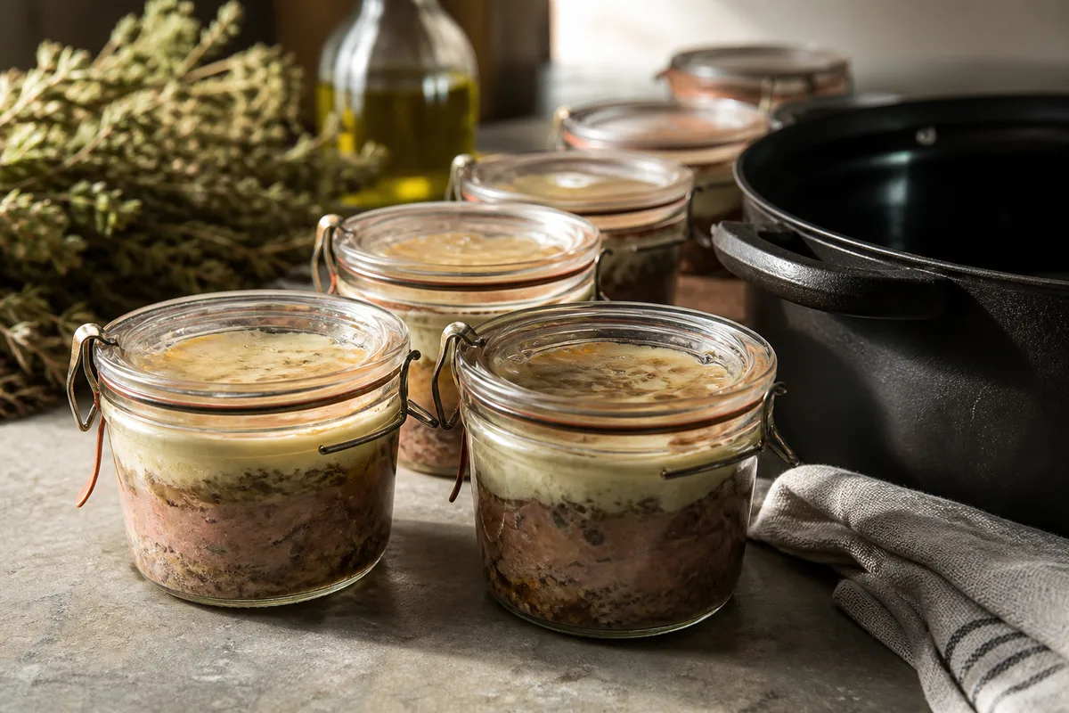 Terrines en bocaux : proportions de gras, bain-marie et durée de garde